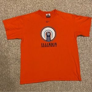 2000s Vintage Nike Illinois Basketball Tee Shirt